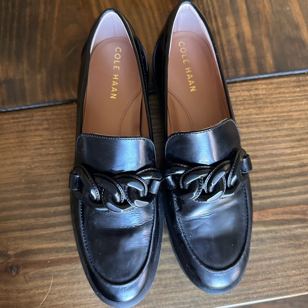 Cole Haan Geneva Chain Leather Loafers - Picture 2 of 6